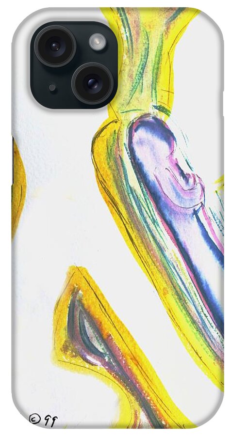 Aleph iPhone Case featuring the painting Aleph - birth by Hebrewletters SL