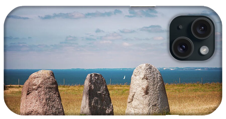Megalithic iPhone Case featuring the photograph Ales megalithic standing stones by Sophie McAulay