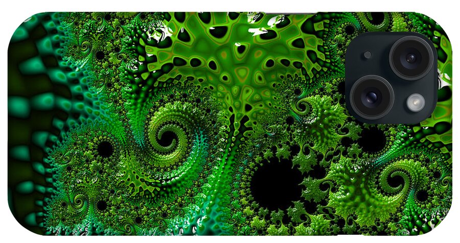 Art iPhone Case featuring the digital art Algae by Vix Edwards