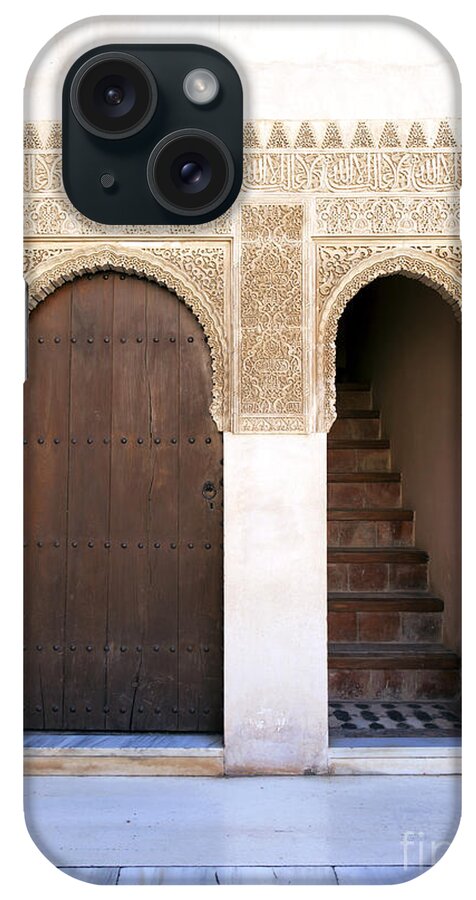 Alhambra iPhone Case featuring the photograph Alhambra door and stairs by Jane Rix