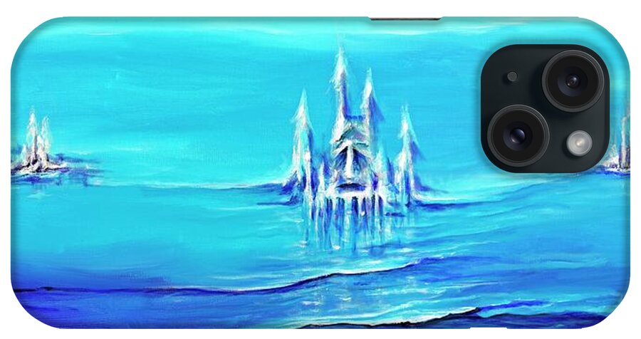 Castles iPhone Case featuring the painting Alien Skies by David Junod