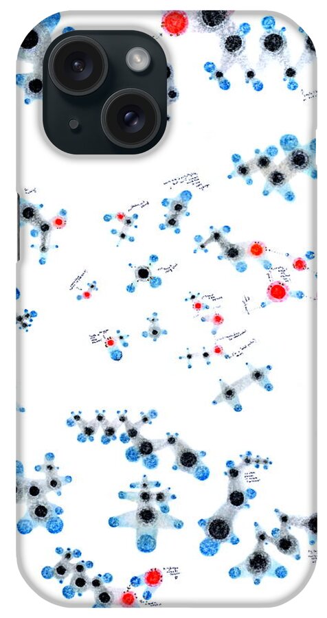 Alkane iPhone Case featuring the drawing Alkanes and friends by Regina Valluzzi