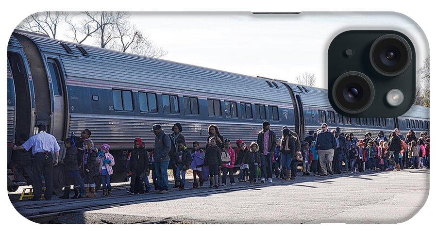 Train iPhone Case featuring the photograph All Aboard by Linda Brown