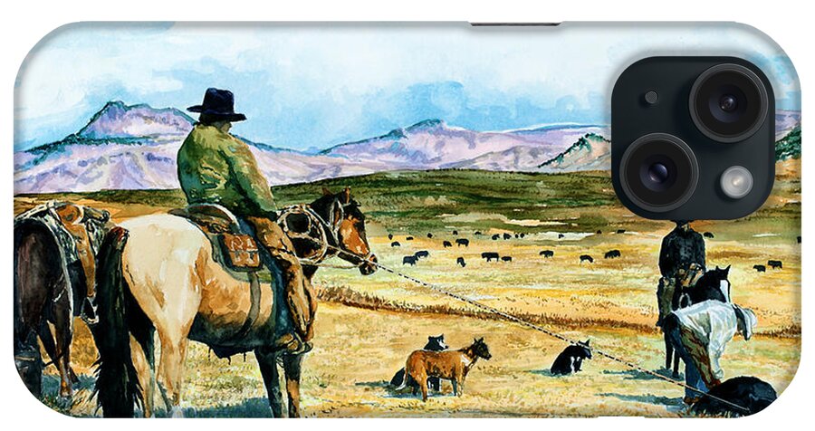 Tim Gordon iPhone Case featuring the painting All in a Days work by Timithy L Gordon