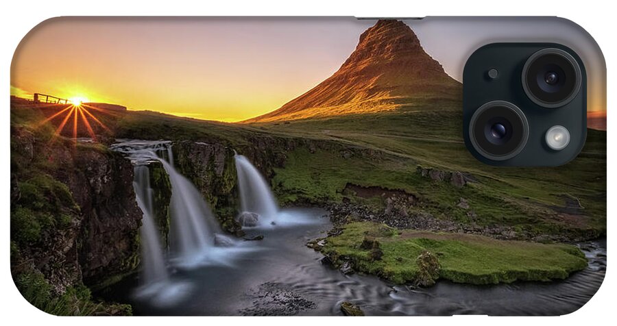 Iceland West Region iPhone Case featuring the photograph Almost Midnight by Neil Shapiro