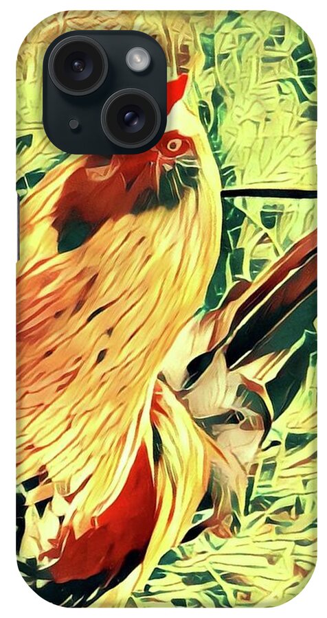 #flowersofaloha #aloha #rooster #doodledoo iPhone Case featuring the photograph Aloha Doodle Doo by Joalene Young