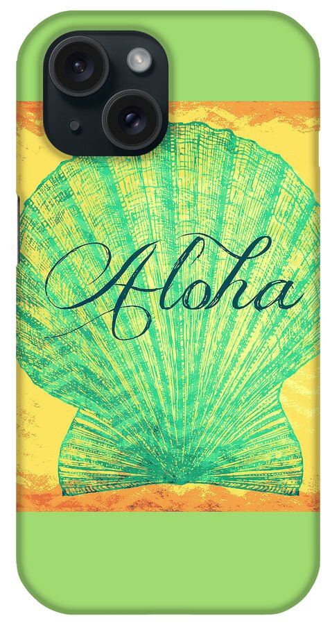 Brandi Fitzgerald iPhone Case featuring the digital art Aloha Shell by Brandi Fitzgerald