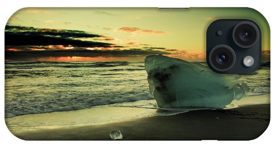 Iceland iPhone Case featuring the photograph Alone on the beach by Robert Grac
