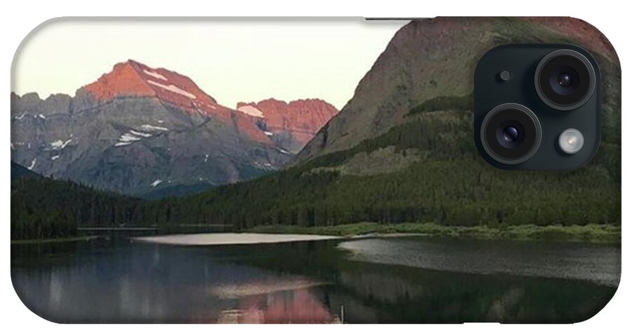 Glaciernps iPhone Case featuring the photograph #alpenglow #parkitecture by Patricia And Craig