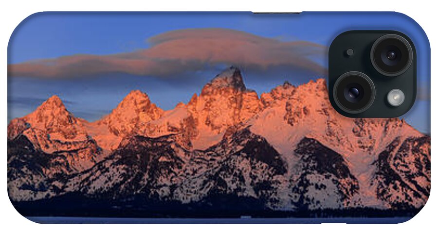 Tetons iPhone Case featuring the photograph Alpenglow Tetons 2 by Raymond Salani III