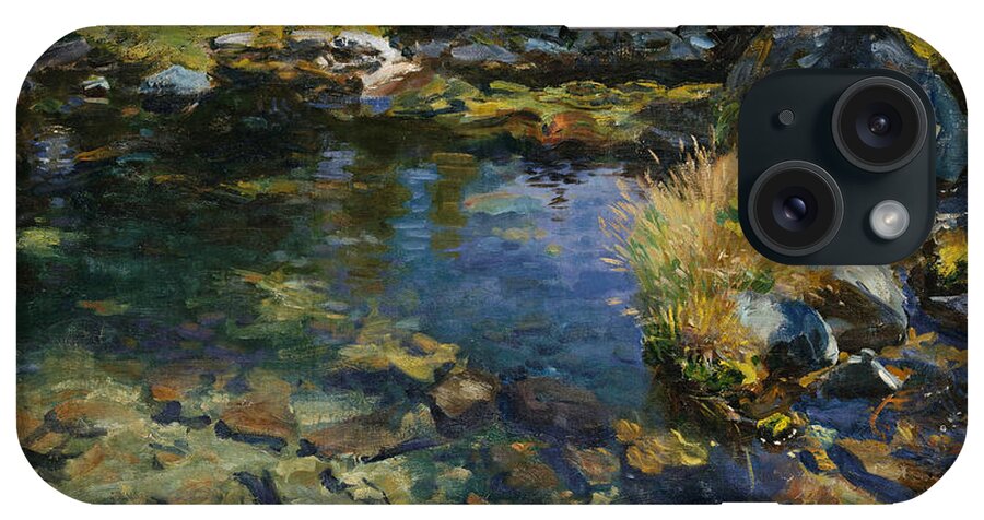 John Singer Sargent iPhone Case featuring the painting Alpine Pool by John Singer Sargent