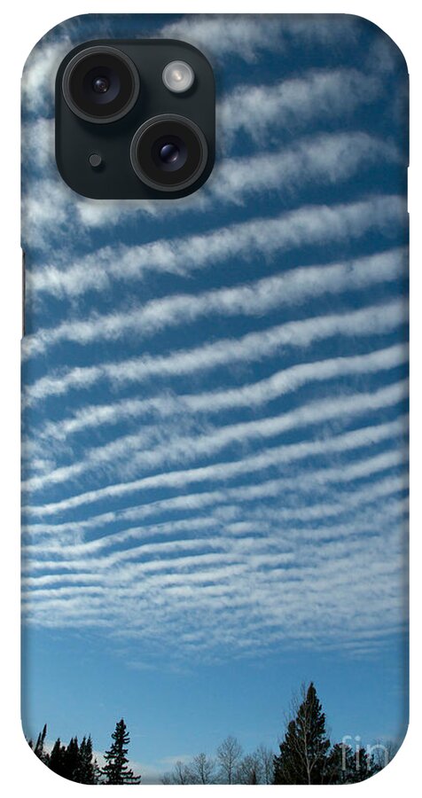 Weather iPhone Case featuring the photograph Altocumulus undulatus clouds by Stephen J Krasemann