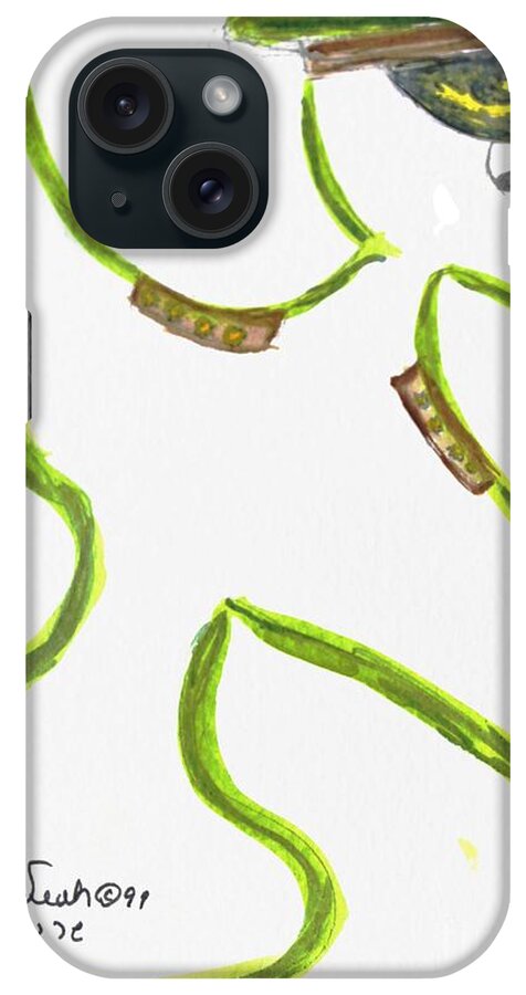 Aleph Alive iPhone Case featuring the painting Aluf - General by Hebrewletters SL