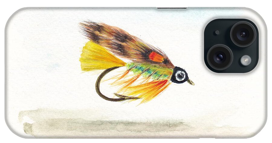 Fishing Fly iPhone Case featuring the painting Alun Jone's Fancy by Eric Suchman