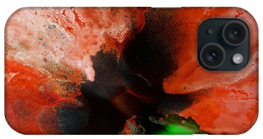 Alcohol iPhone Case featuring the painting Amarylis Flower by Terri Mills