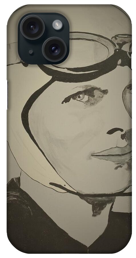 Amelia Earhart iPhone Case featuring the painting Amelia Earhart by Ralph LeCompte
