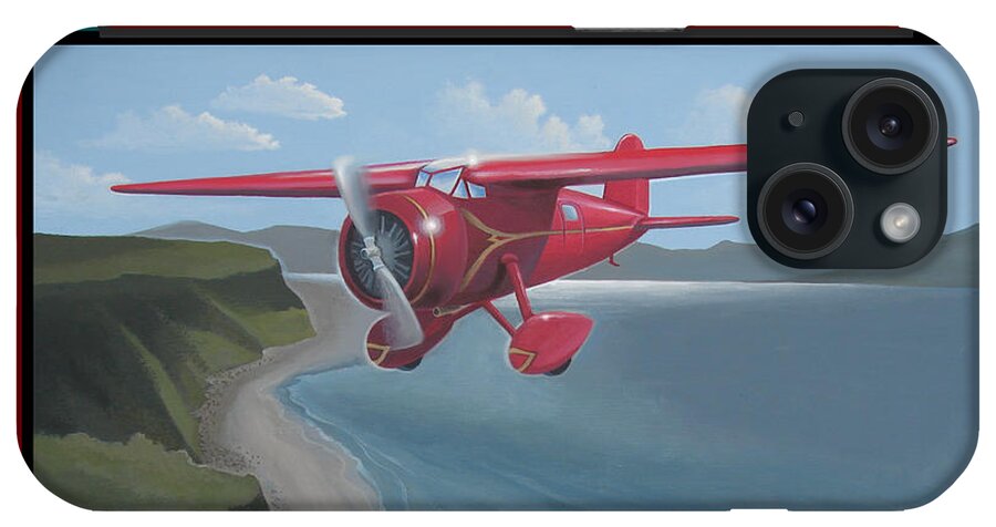 Lockheed iPhone Case featuring the painting Amelia's Vega Christmas card by Stuart Swartz
