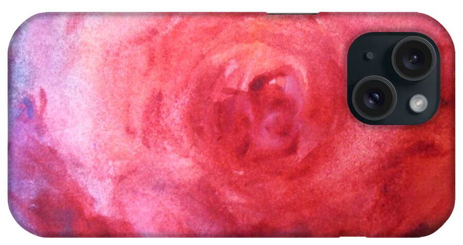 Rose iPhone Case featuring the painting American Beauty by Sandra Strohschein