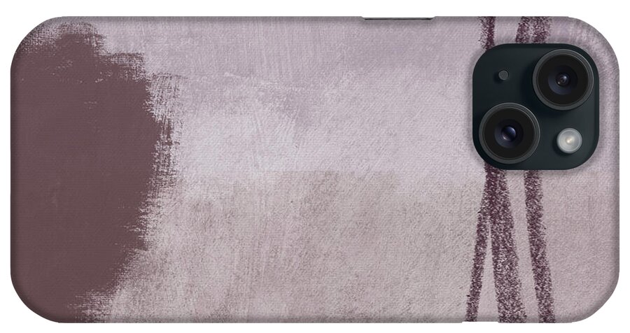 Abstract iPhone Case featuring the painting Amethyst 2- Abstract Art by Linda Woods by Linda Woods