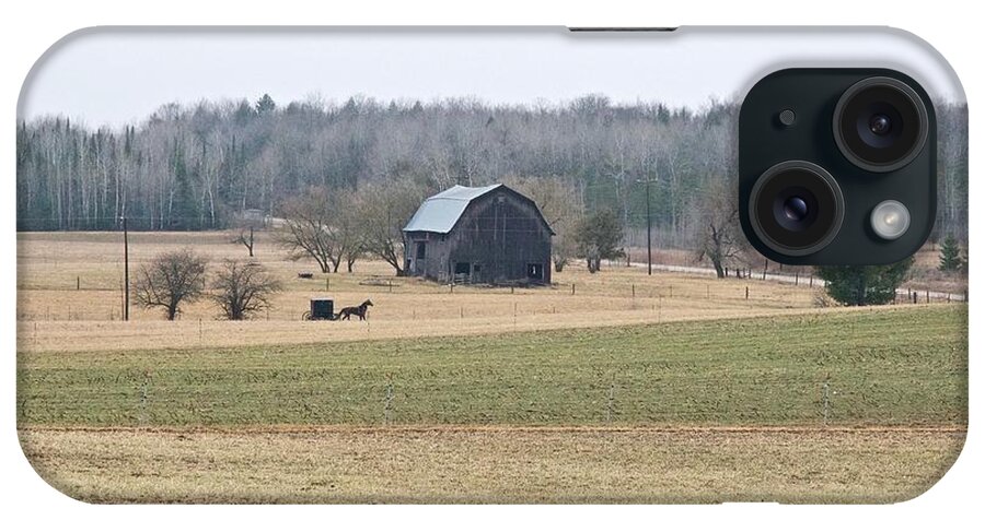 Amish iPhone Case featuring the photograph Amish Country 0754 by Michael Peychich