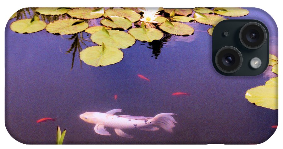 Fish iPhone Case featuring the photograph Among The Lilies by Jan Amiss Photography