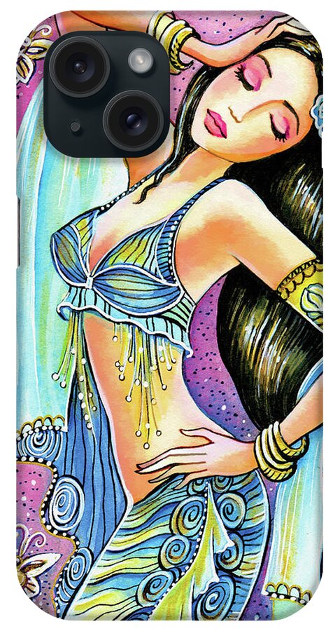 Belly Dancer iPhone Case featuring the painting Amrita by Eva Campbell