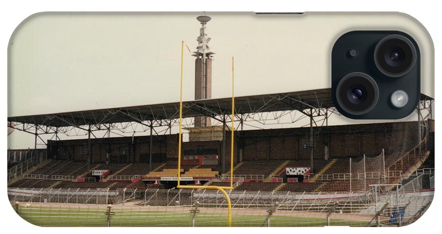 Ajax iPhone Case featuring the photograph Amsterdam Olympic Stadium - East Side Grandstand and Marathon Tower - April 1996 by Legendary Football Grounds