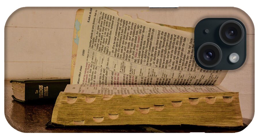 Bible iPhone Case featuring the photograph An Open Book by John Greco