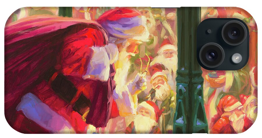 Christmas iPhone Case featuring the painting An Unforeseen Encounter by Steve Henderson