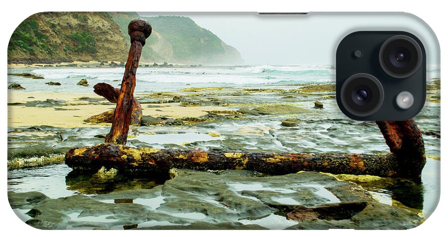 Marie Gabrielle Anchor Wreck Beach iPhone Case featuring the photograph Anchor at rest by Angela DeFrias