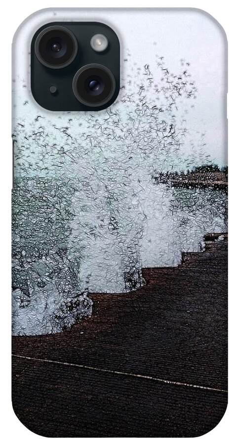 Waves iPhone Case featuring the photograph And the Waves Leap For Joy by Nick Heap