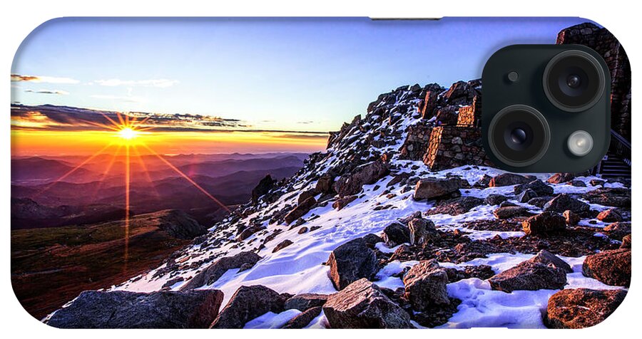 Mt Evans iPhone Case featuring the photograph And then there was light by Kristal Kraft