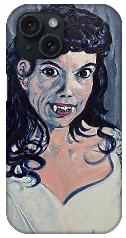 Andree Melly Gina The Brides Of Dracula Hammer British 1960 Vampire Blood iPhone Case featuring the painting Andree Melly as Gina in The Brides Of Dracula by Jonathan Morrill
