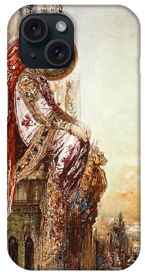 Angelic iPhone Case featuring the painting Angel Traveller by Gustave Moreau