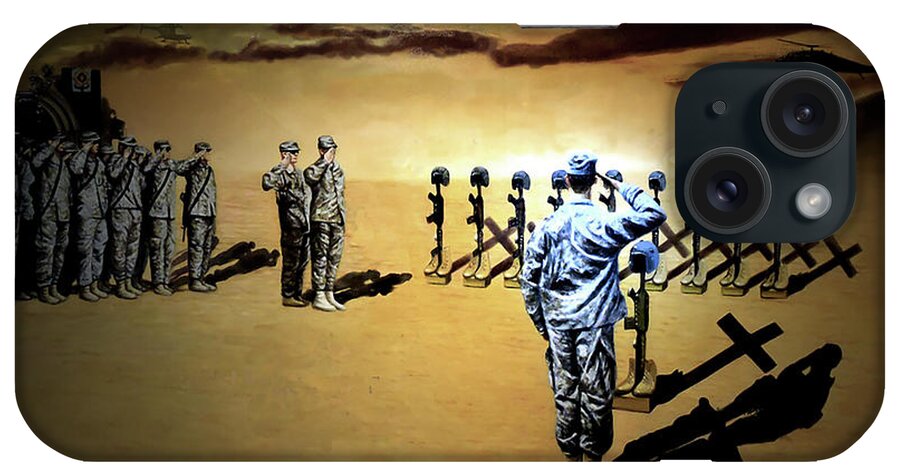 Military Art iPhone Case featuring the painting Angels of the Sand by Todd Krasovetz