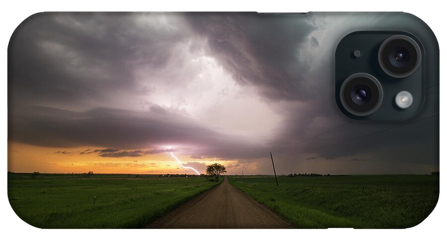 Sky Sunset iPhone Case featuring the photograph Angry Alien Ship by Aaron J Groen