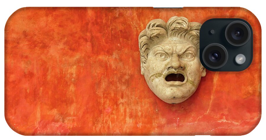 Ancient iPhone Case featuring the photograph Angry stone face of white man by Patricia Hofmeester