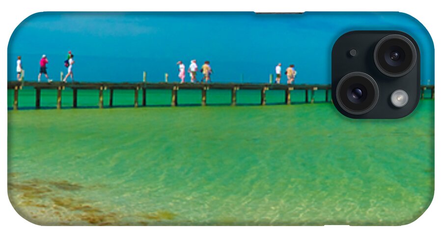 Island iPhone Case featuring the photograph Anna Maria Island Historic City Pier Panorama by Rolf Bertram