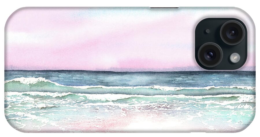 Sunset iPhone Case featuring the painting Another Beach Sunset by Hilda Wagner