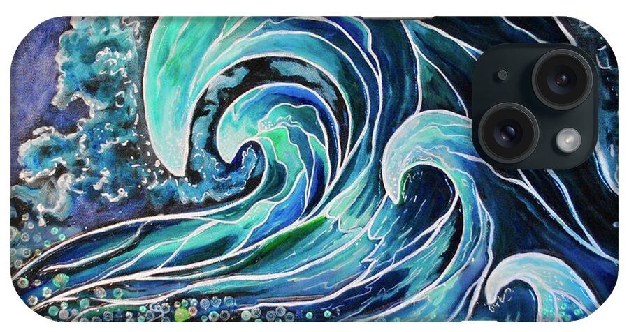 Waves iPhone Case featuring the painting Another Cool Wave by Patricia Arroyo