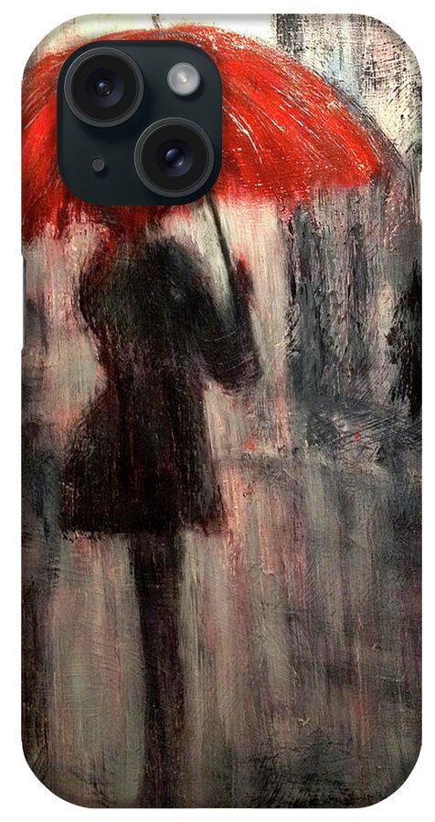 Umbrella iPhone Case featuring the painting Another Day in Paradise by Cindy Johnston