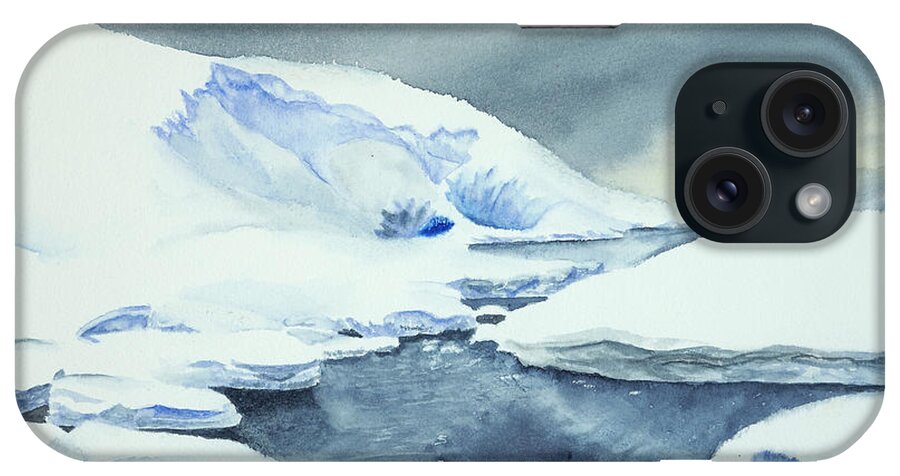 Antarctica iPhone Case featuring the painting Antarctic Reflections by Deborah Horner