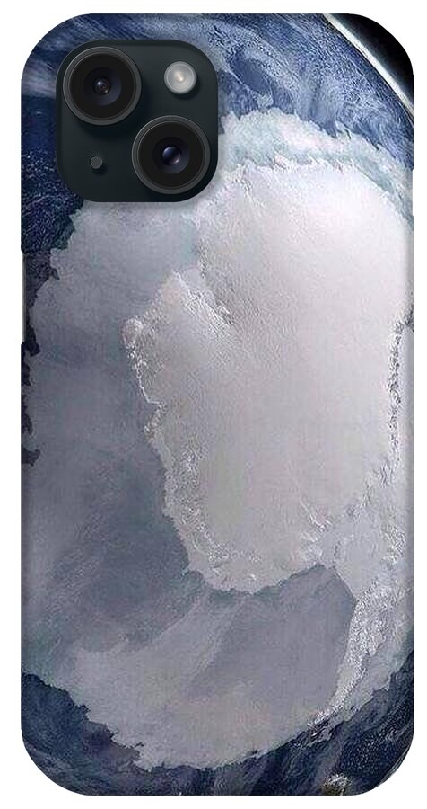  iPhone Case featuring the photograph Antarctica from space by Andy Bucaille