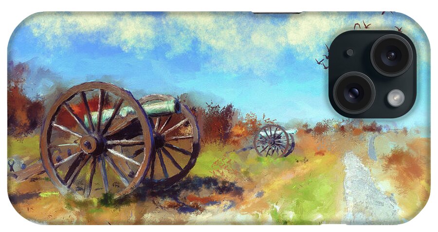 Antietam iPhone Case featuring the digital art Antietam Under Blue Skies by Lois Bryan