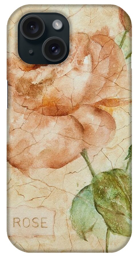 Rose iPhone Case featuring the painting Antique Rose by Debbie Lewis
