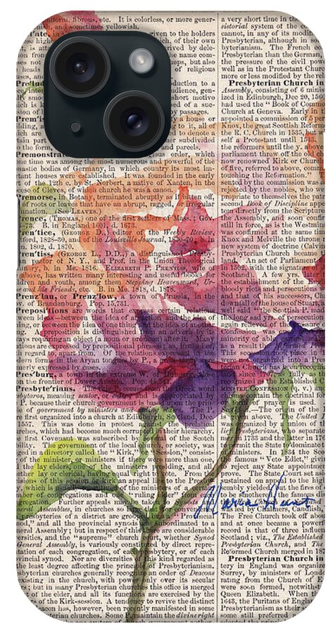 Antique Paper iPhone Case featuring the painting Antique Rose On Antique Paper by Maria Hunt