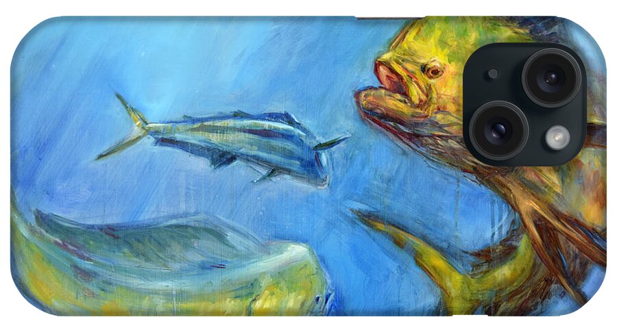Dolphin iPhone Case featuring the painting Apex by Tom Dauria