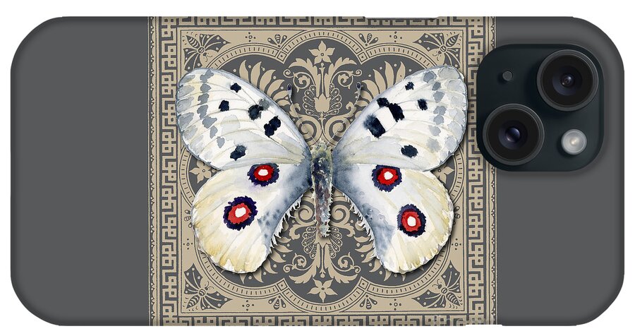 Apollo iPhone Case featuring the painting Apollo Butterfly Design by Amy Kirkpatrick