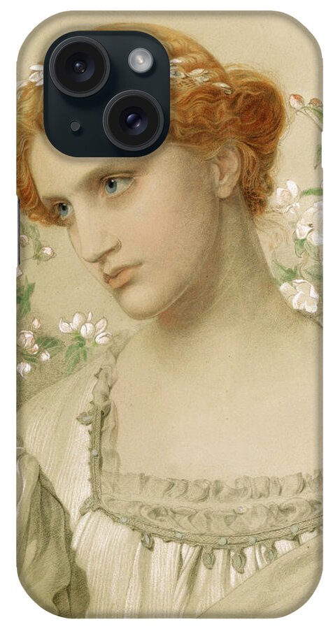 Frederick Sandys iPhone Case featuring the painting Apple Blossom by Frederick Sandys