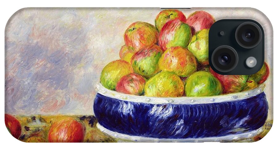  Pierre Auguste Renoir iPhone Case featuring the painting Apples in a Dish by Pierre Auguste Renoir